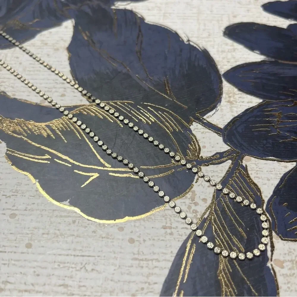 Vintage Delicate Sterling Silver Circle Chain marked JCM 925 Italy D3 - Picture 3 of 11